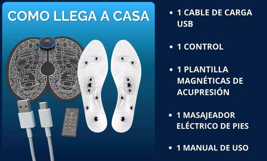COMBO VITALFOOT: 1x PAR DE PLANTILLAS MAGNÉTICAS + 1x MASAJEADOR DE PIES