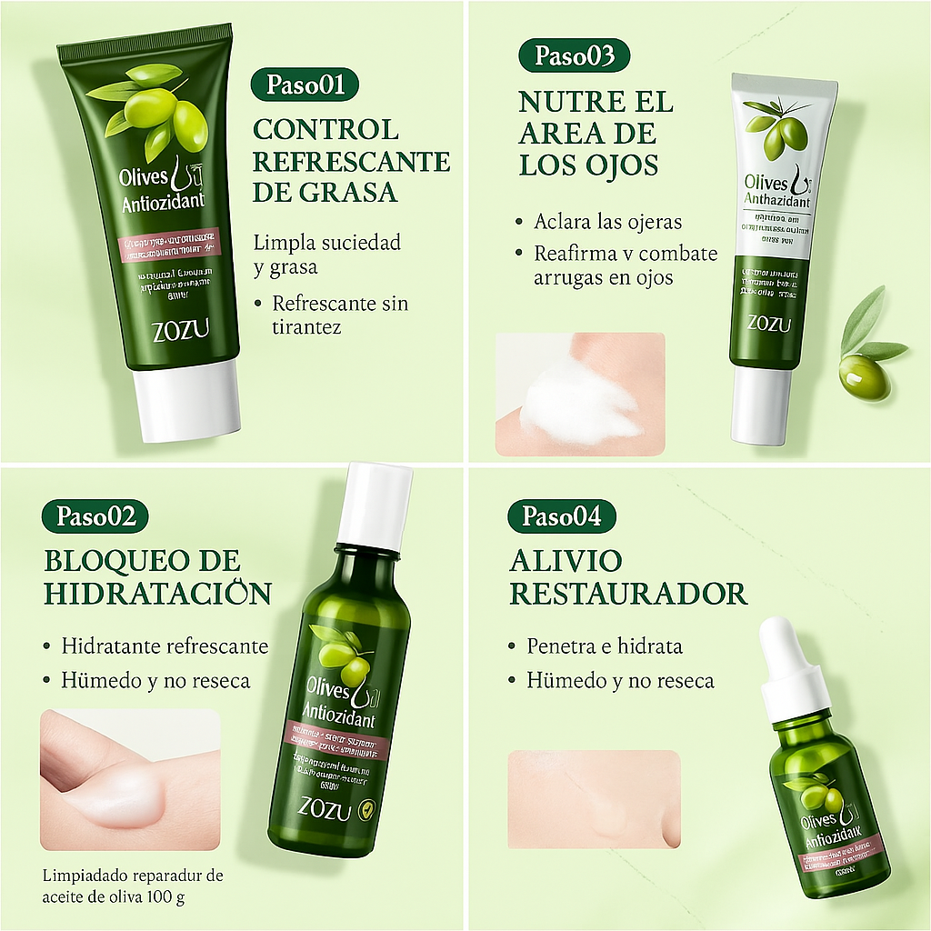 Rutina Completa de Skincare con Aceite de Oliva (6 PASOS)