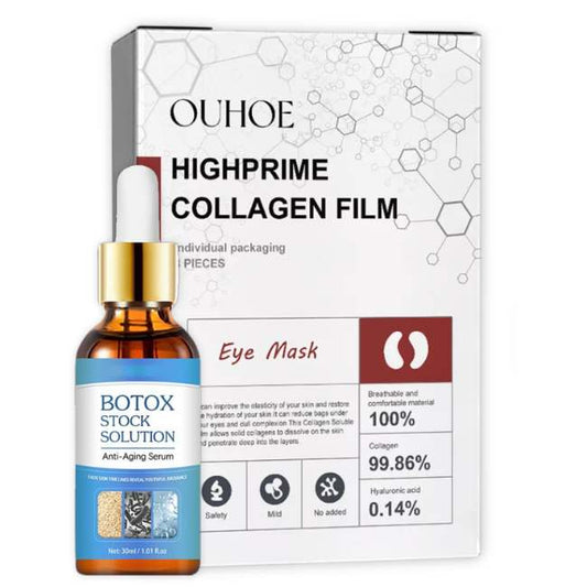 Combo Antienvejecimiento (Serum con Botox y Pack 3x Mascarillas de Colágeno)